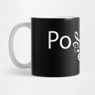 Positive energy artistic text design Mug